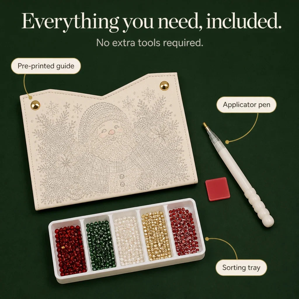 Merry Mosaic – Santa Diamond Painting Tissue Box Cover