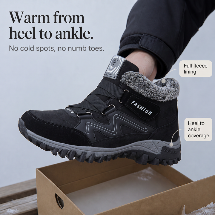 Cozywalk – Fleece-Lined Look Non-Slip Ankle Boots