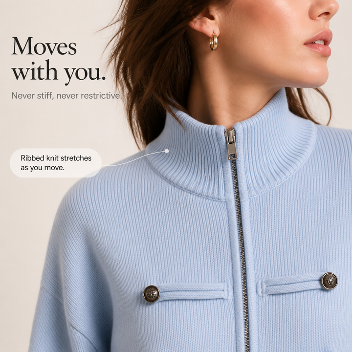 Wearbella – Hussar Knot-Detail Zip Cardigan