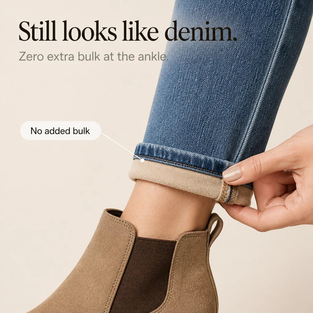 Cozydenim – High-Waisted Fleece-Lined Stretch Jeans