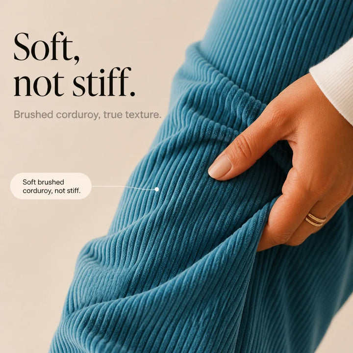 Cordelia – Wide-Leg Corduroy Drawstring Pants
