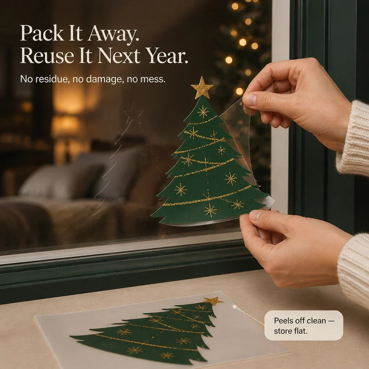 Merryvue – Double-Sided Static-Cling Christmas Window Decals