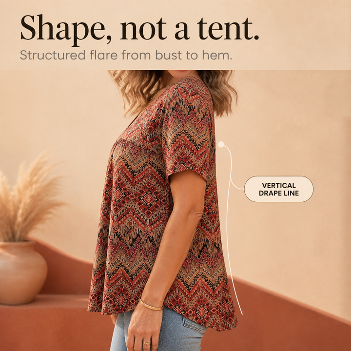 Draveil – The V-Neck Top That Skims, Not Clings