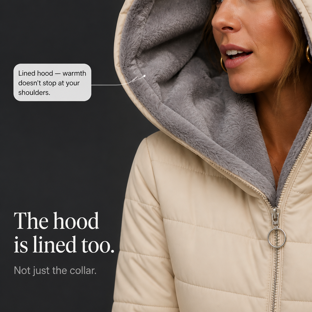 Wintervale – Plush-Lined Hooded Longline Puffer Coat