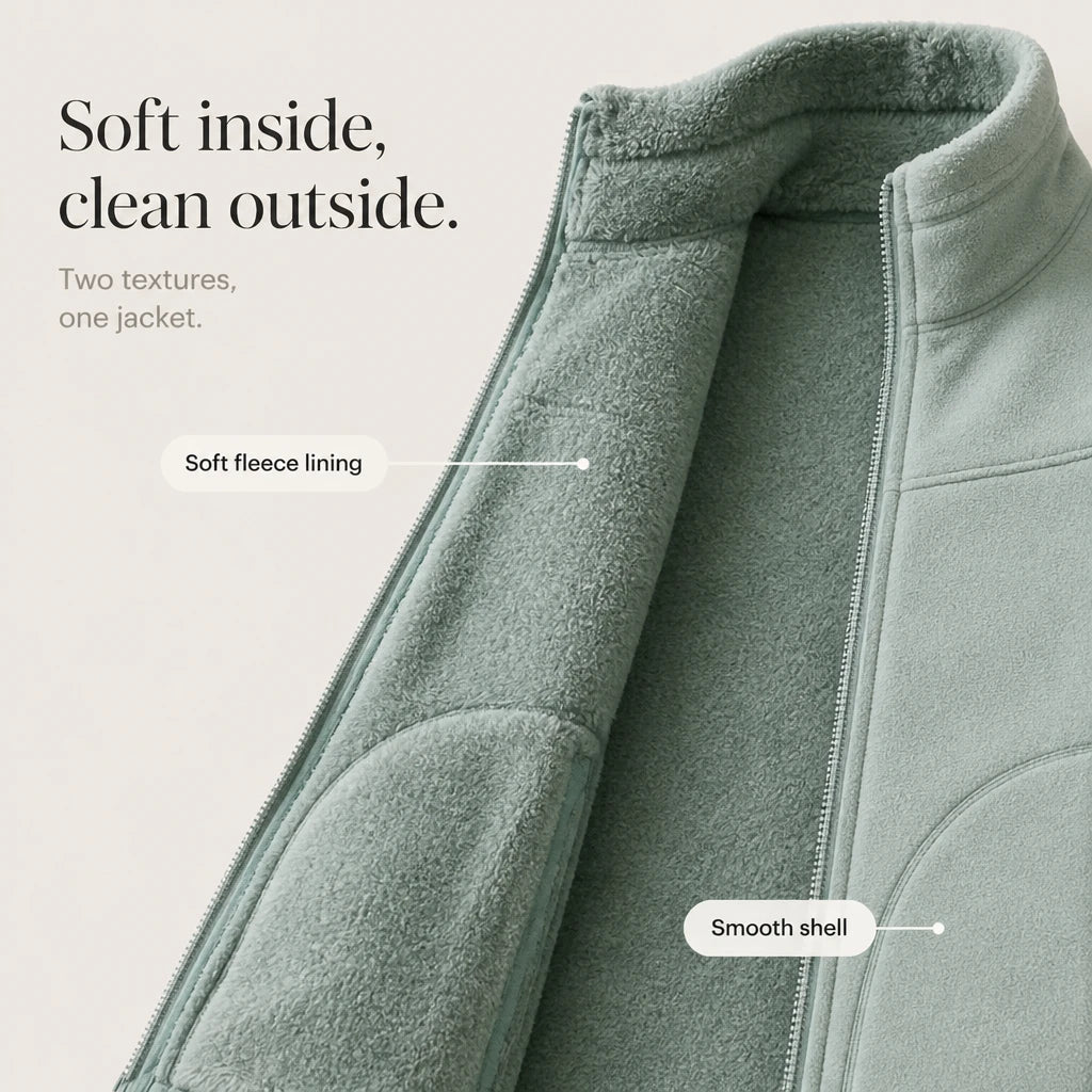 Velora – Zip-Up Fleece Winter Jacket