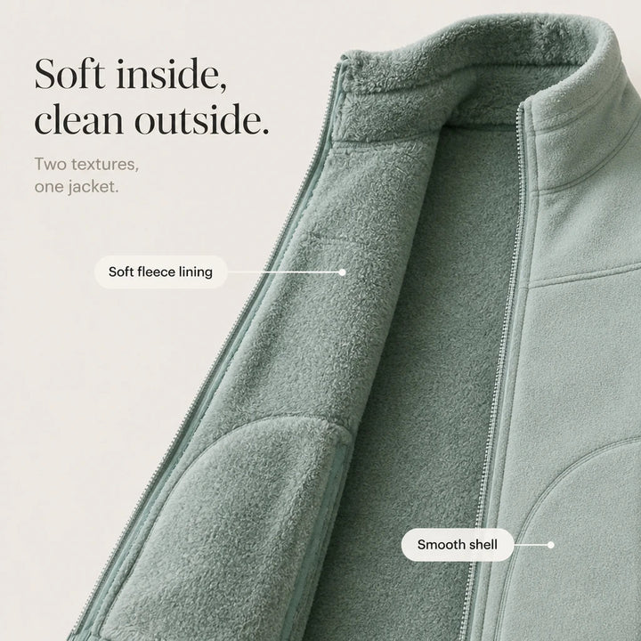Velora – Zip-Up Fleece Winter Jacket
