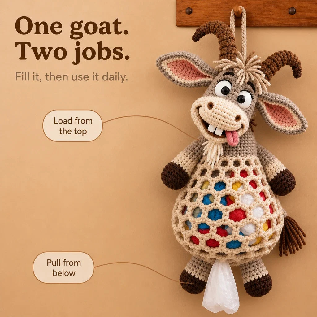 CozyLoop – Crochet Goat Bag Holder Kit