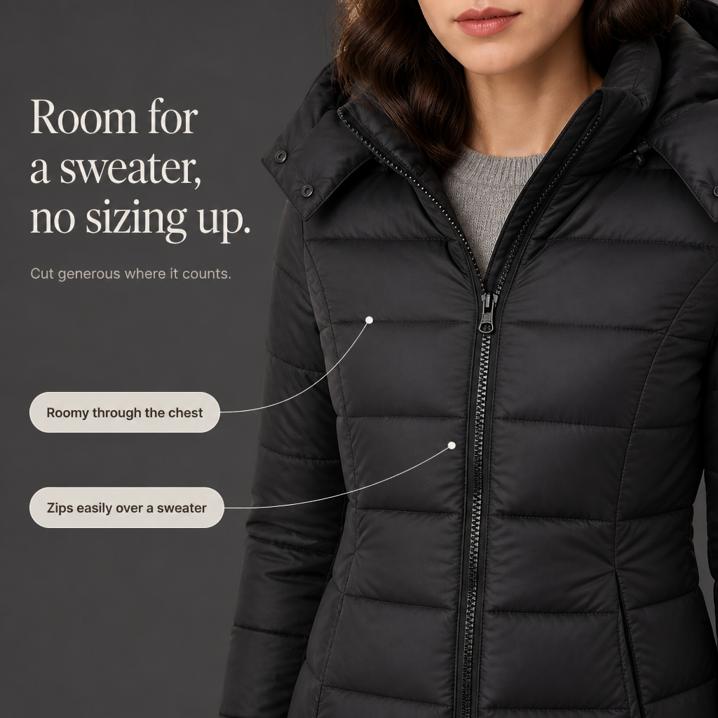 Wearbella – Fill Down Mid-Length Puffer Jacket