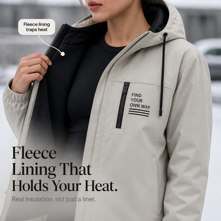 Trailhaven – Fleece-Lined Detachable Hood Windbreaker