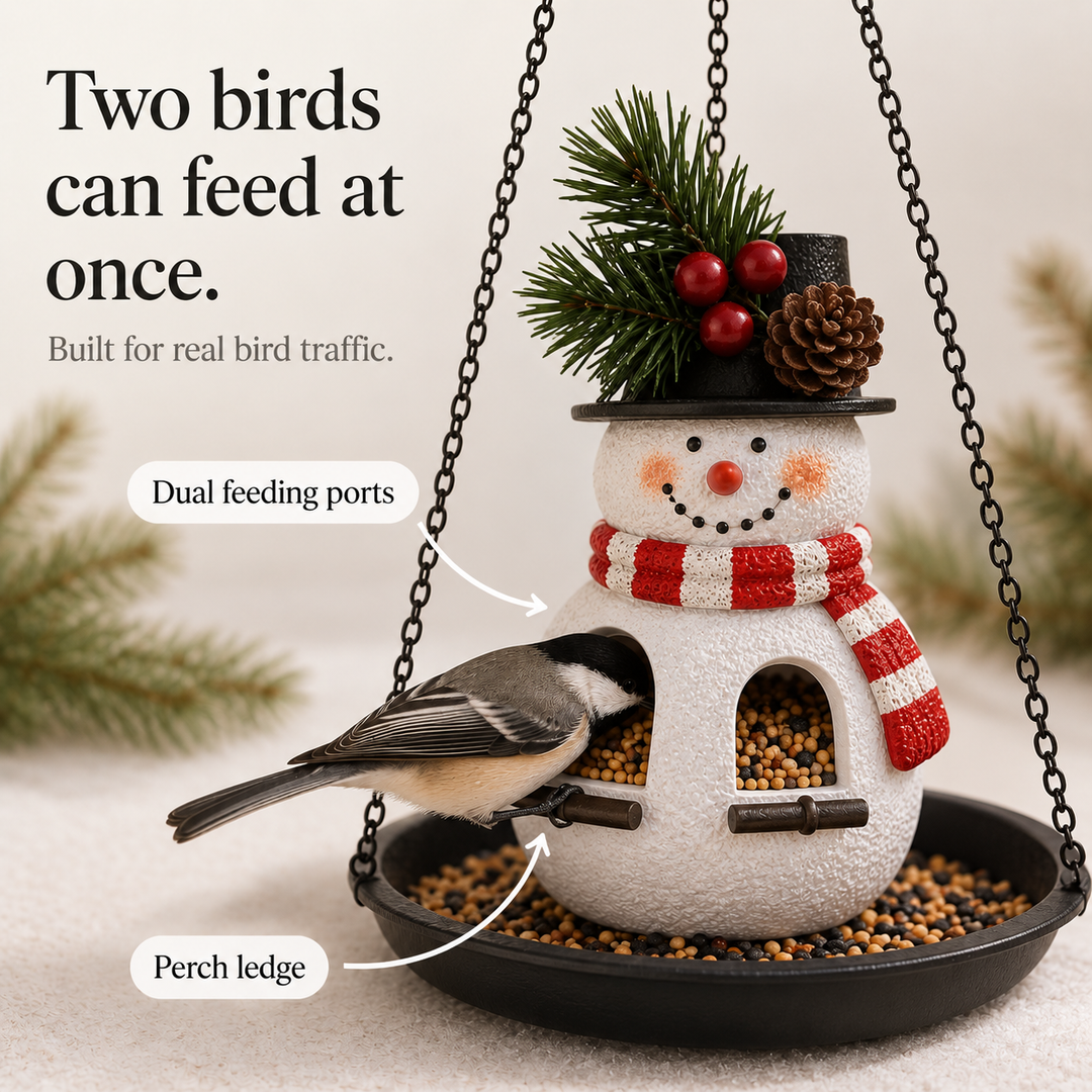 Hollywing – Scarf-Wearing Dual-Port Bird Feeder