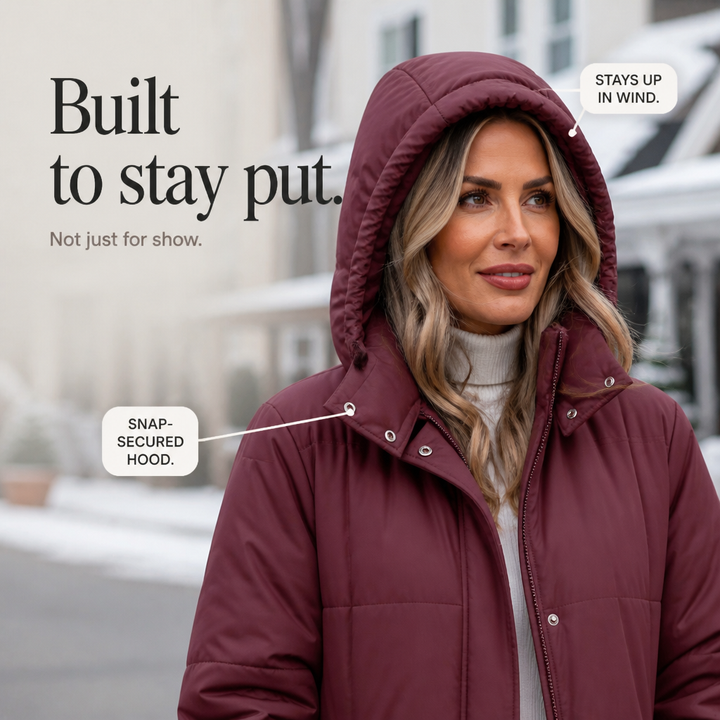 Wearbella – Long Hooded Puffer Coat