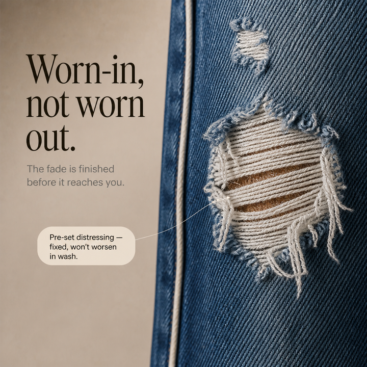 Trueline Denim – High-Rise Vertical-Seam Straight-Leg Jeans