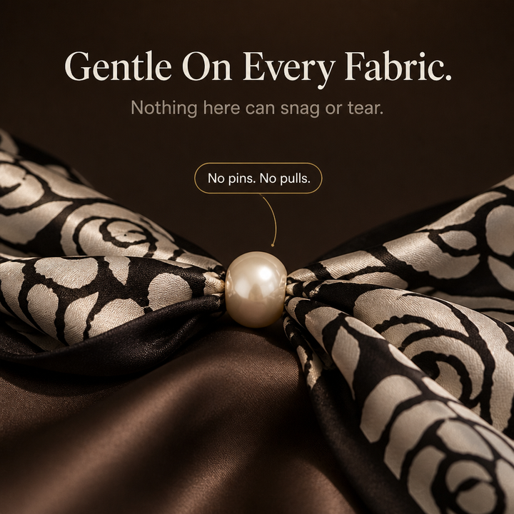 Pearluxe – Faux Pearl Magnetic Scarf Clasp