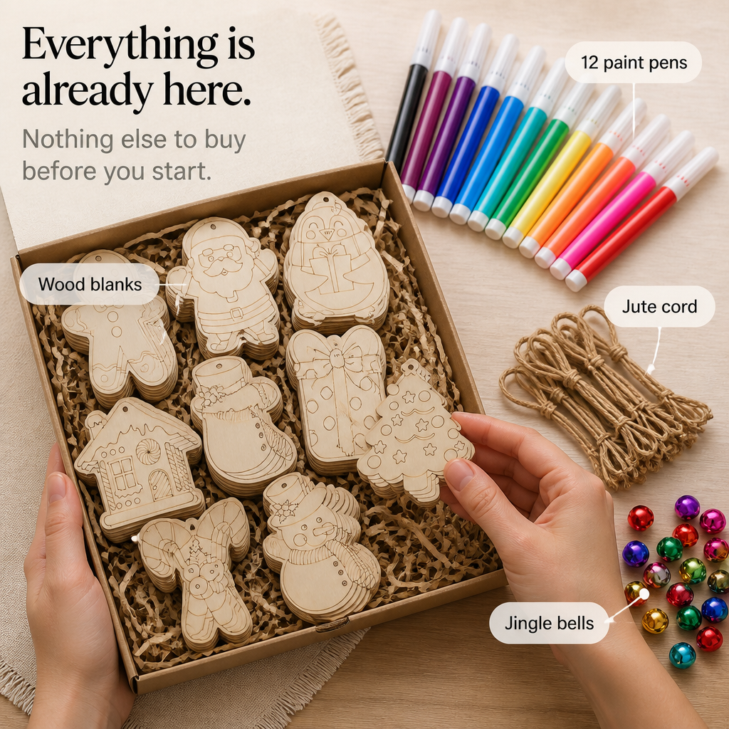 Twigletta – Paint-Your-Own Wooden Ornament Kit