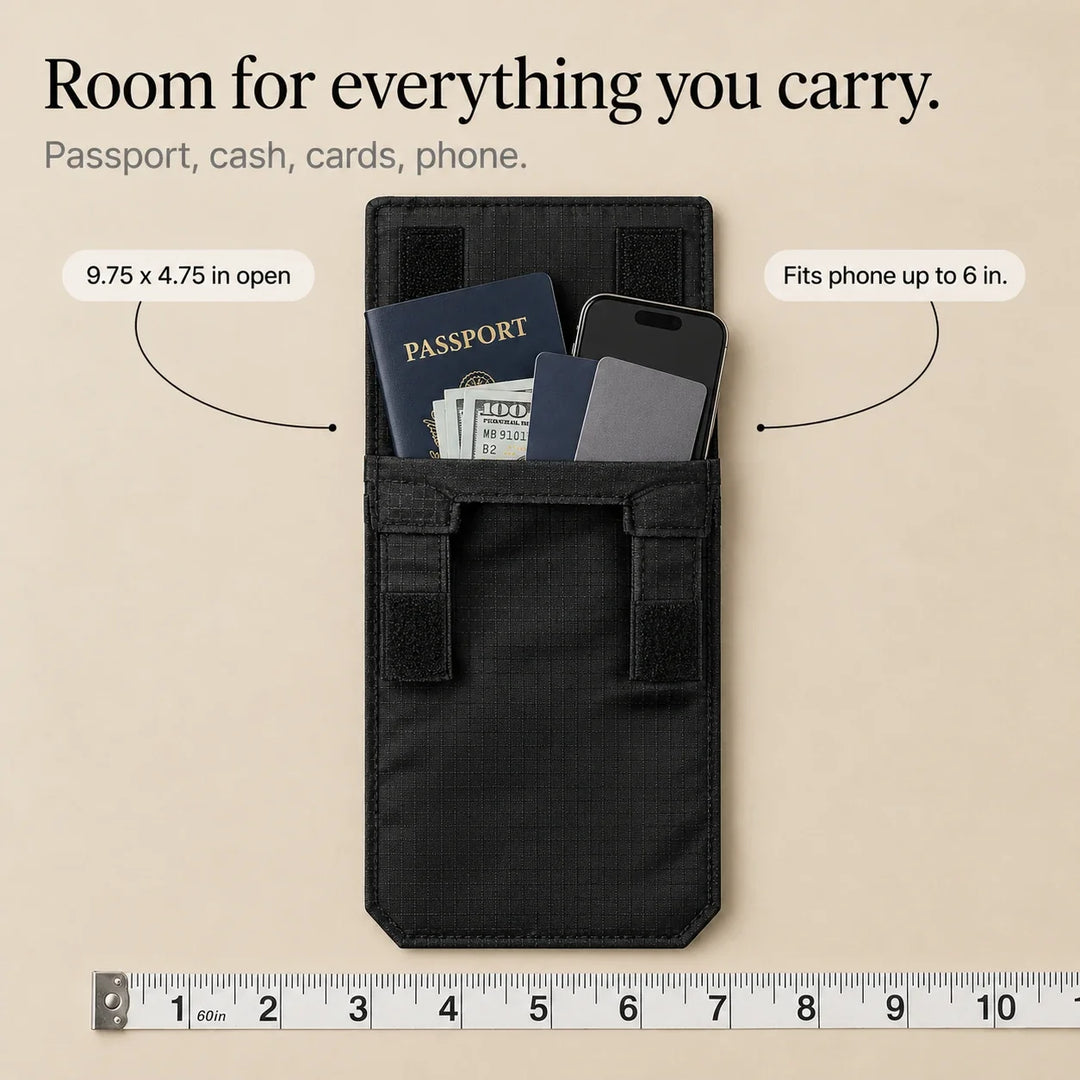 Roamwell – Concealed Belt-Mounted Travel Pouch
