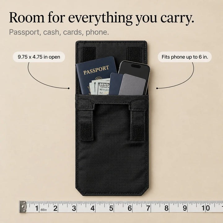 Roamwell – Concealed Belt-Mounted Travel Pouch