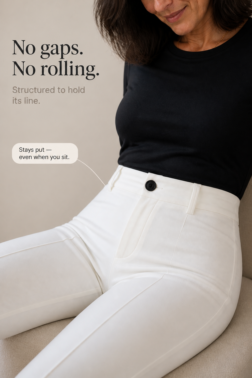 Deskshort – High-Waisted Tailored Pants