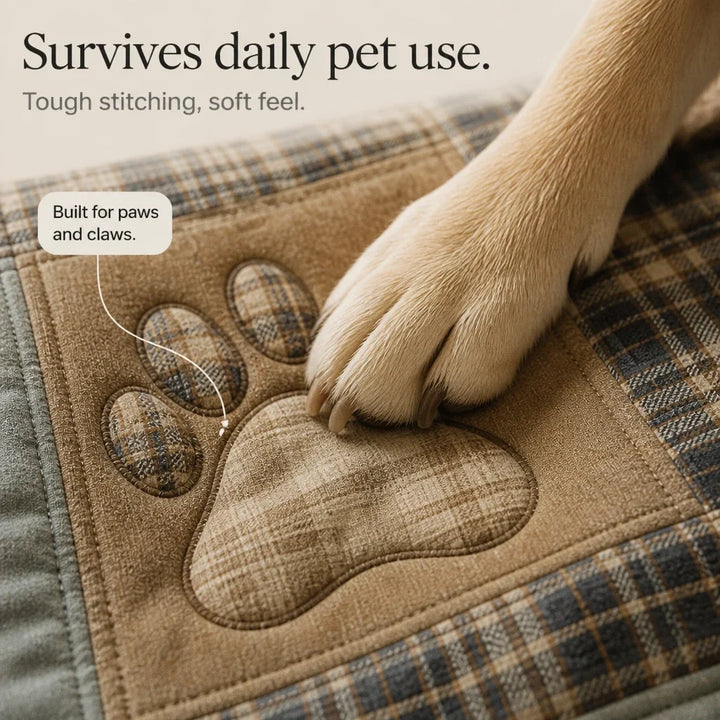 Pawhaven – Paw Print Flannel Throw Blanket