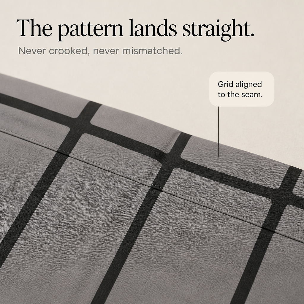 Gridfolia – Geometric Plaid-Grid Duvet Cover Set