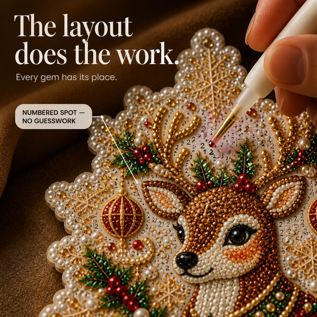 Pearlume – Pearl And Diamond Acrylic Christmas Ornament