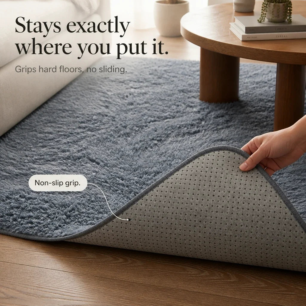Gradia – Gradient Plush Faux-Fur Area Rug