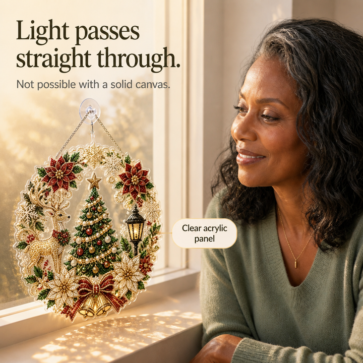 Winterglow – Transparent Panel Christmas Diamond Painting Ornament