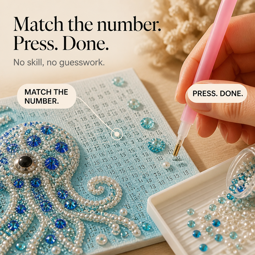 Pearlume – Jellyfish 3D Pearl Mosaic Art Kit