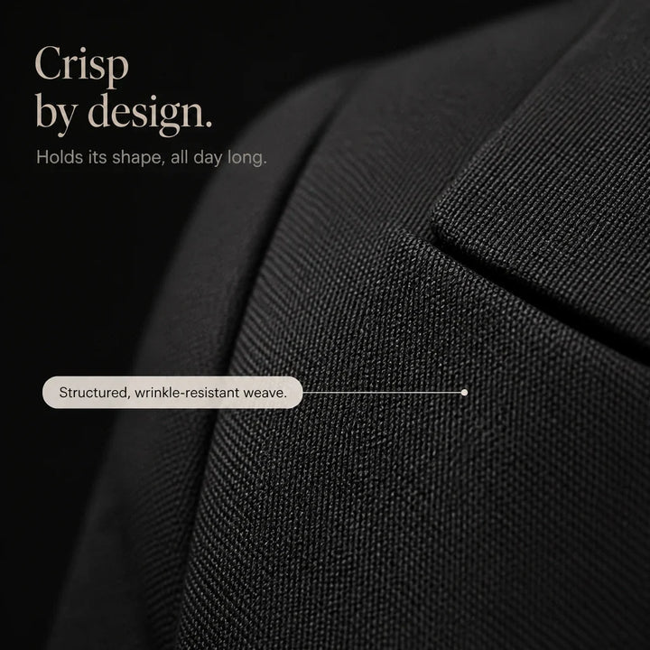 Velaire – Asymmetrical Wrap Linen-Look Blazer
