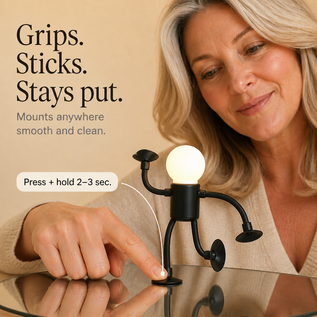 Fu Light – Posable Suction-Cup Figure Night Light (4pcs)
