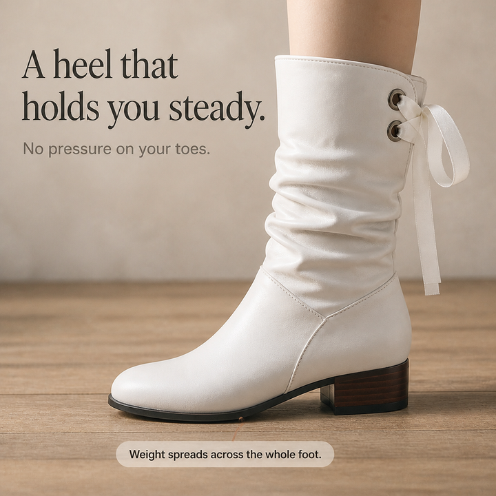 Archwell – Ruched Ribbon Mid-Calf Boots