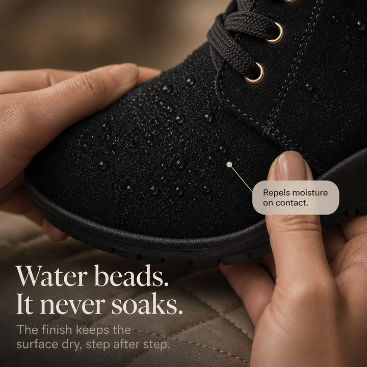Stepeasy – Water-Repellent Side-Zip Wedge Ankle Boots