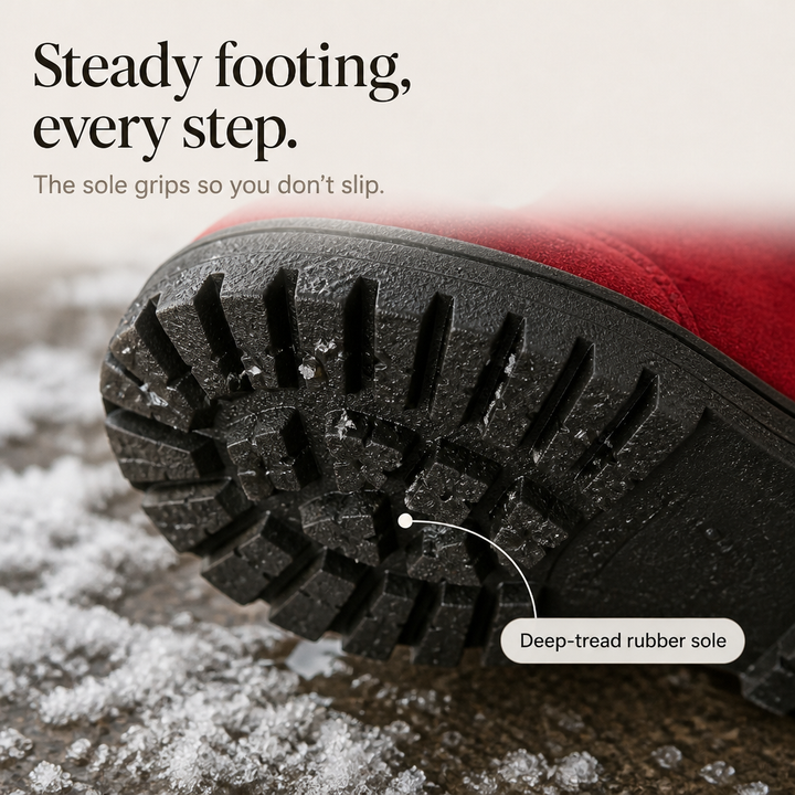 Frostella – Fur-Trimmed Suede Knee-High Winter Boots