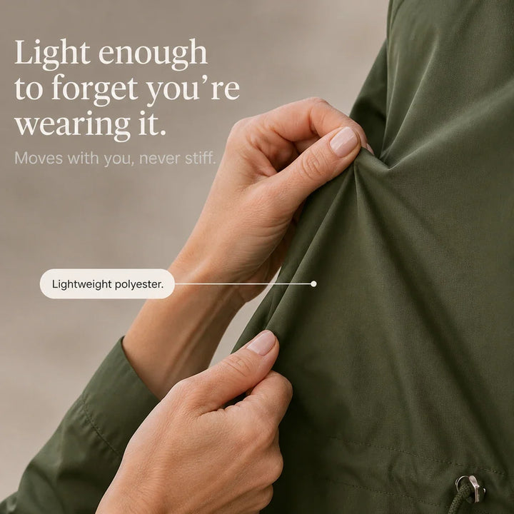 Plaidwell – Detachable Hood Adjustable Waist Rain Jacket