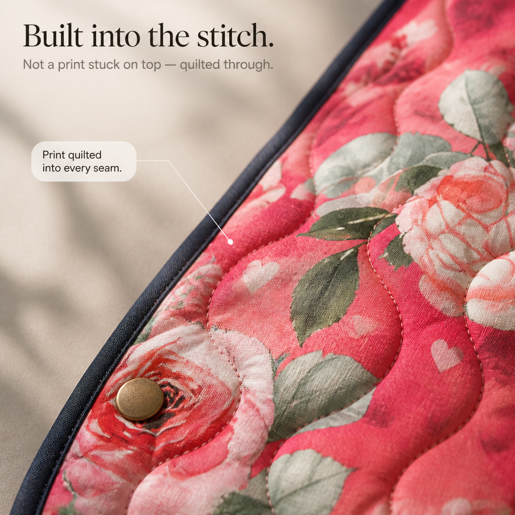 Wearbella – Floral Print Quilted Puffer Jacket