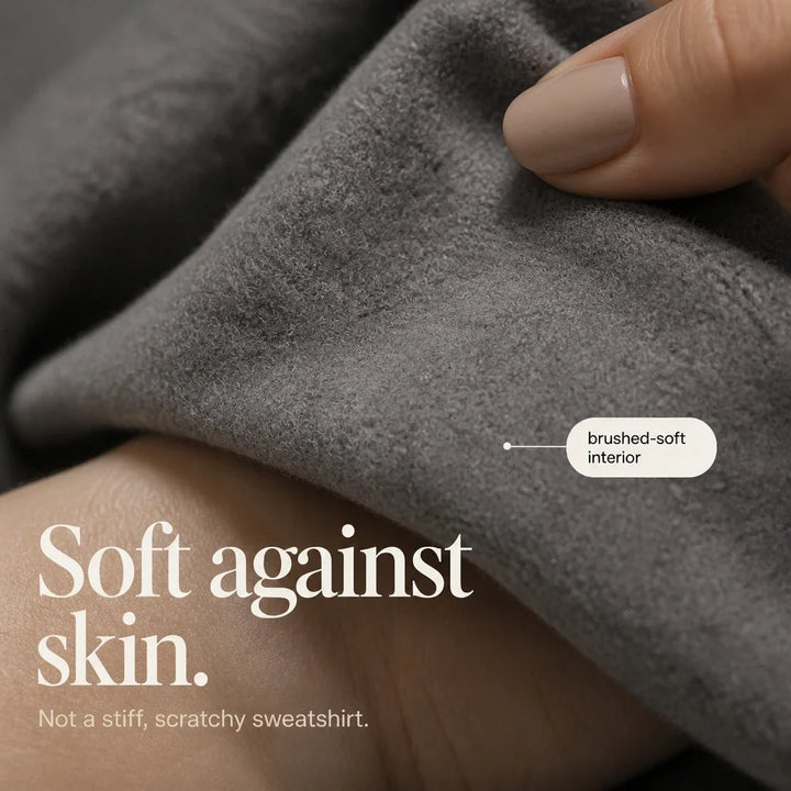 Sailora – Draped Sailor-Collar Fleece Sweatshirt