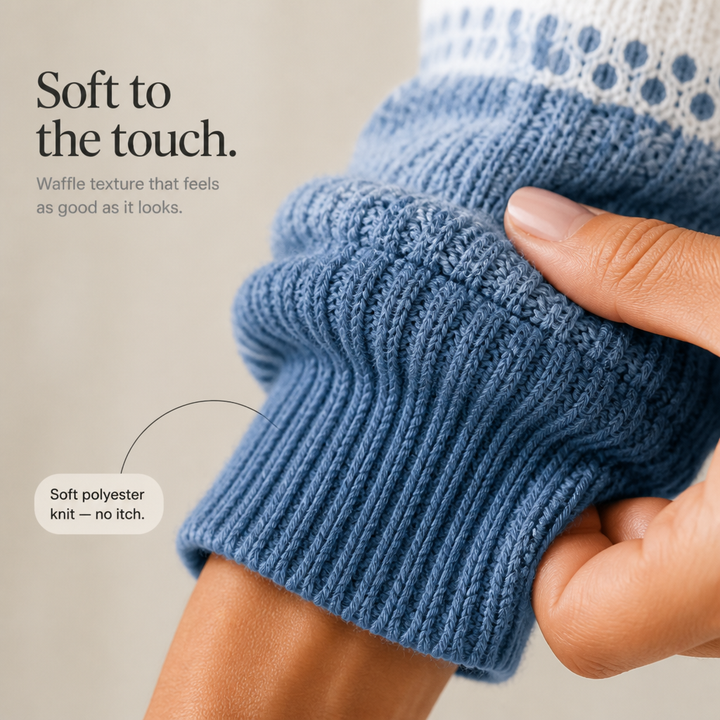 Waffleton – Layered Color-Block Henley Sweater