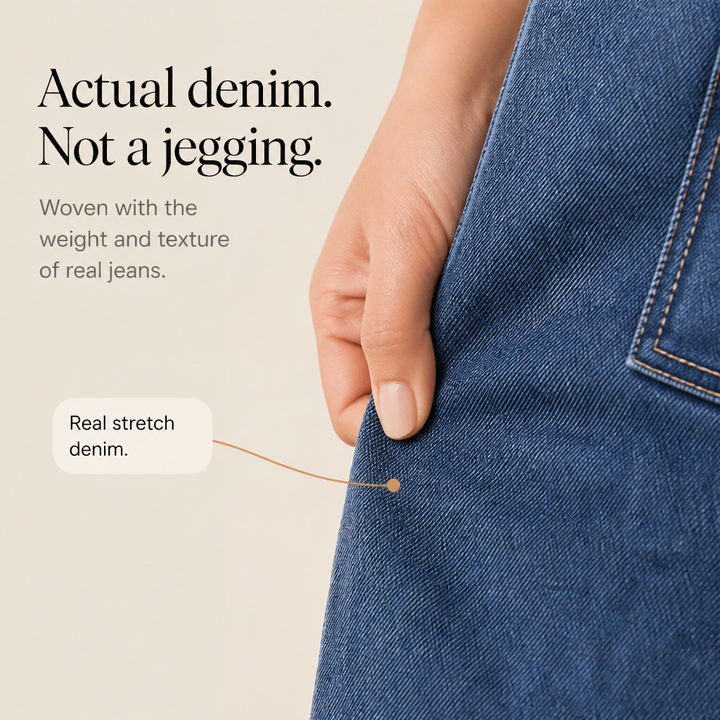 Trouver – Drawstring Waist Tapered Leg Denim Joggers