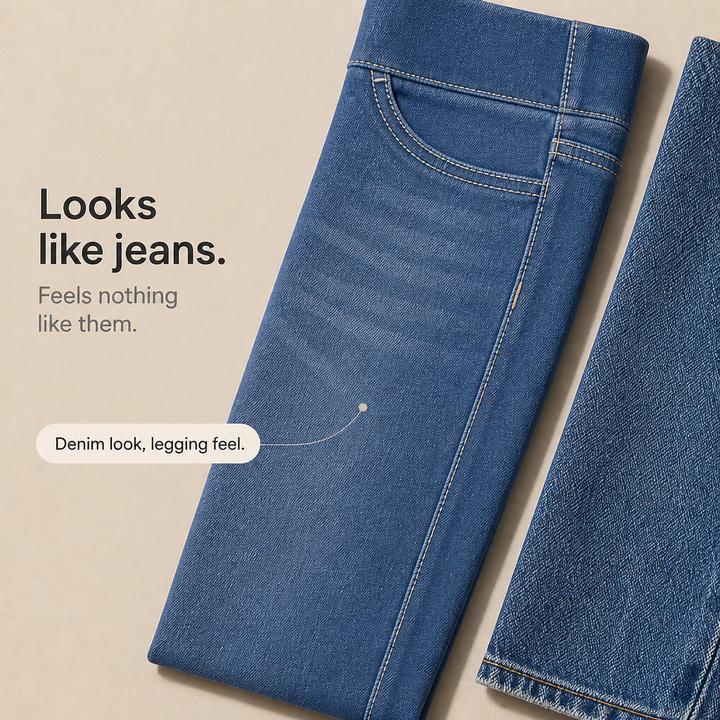 Wearbella – High-Waisted Denim-Look Jeggings