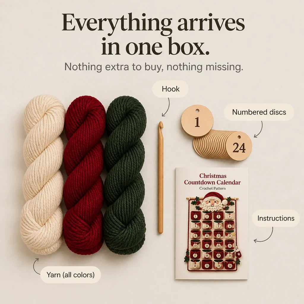 MerryStitch – Numbered Pocket Santa Crochet Advent Calendar