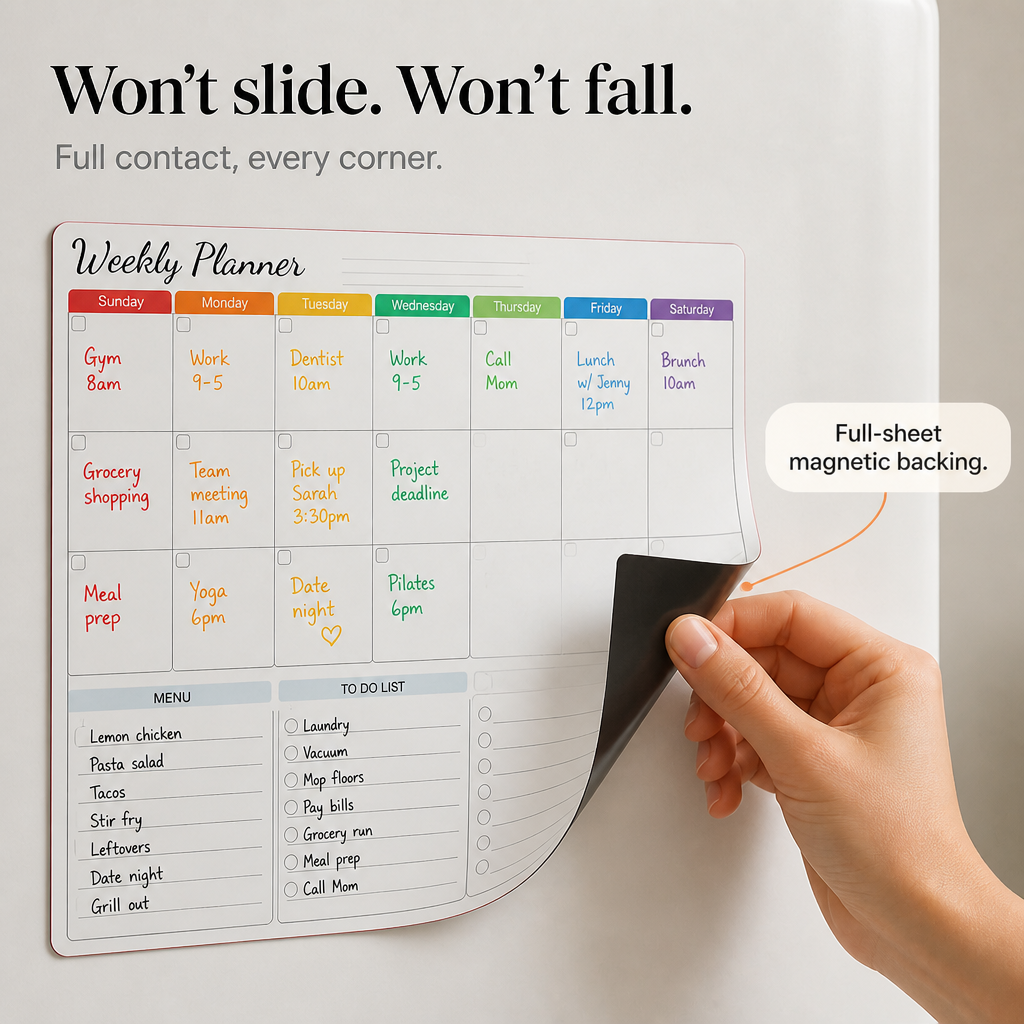 Fridgekeeper – Three-Board Magnetic Fridge Calendar Set
