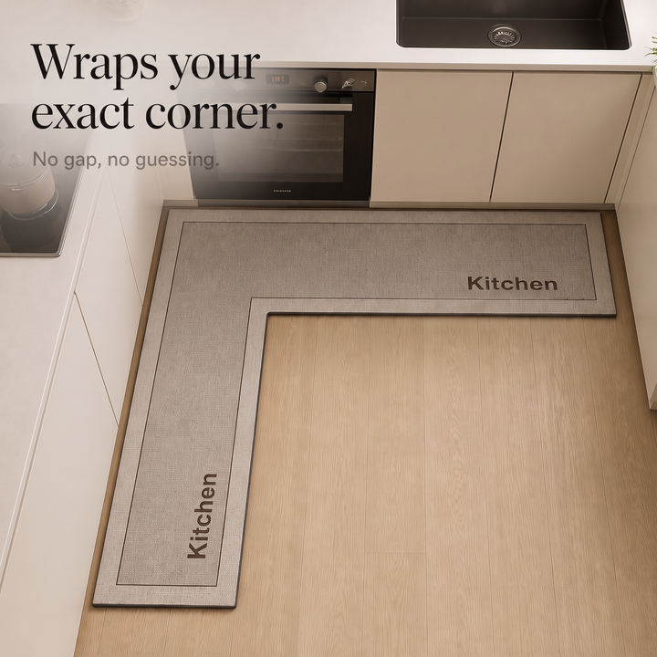 Drymatt – L-Shaped Diatomite Quick-Dry Kitchen Mat