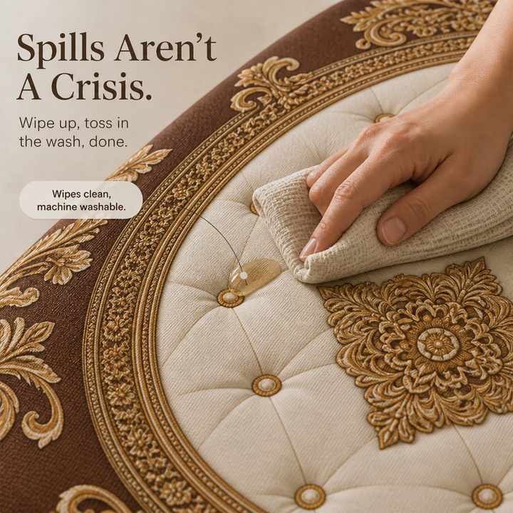 Tavolara – Ornate Embossed Tablecloth And Chair Cover Set