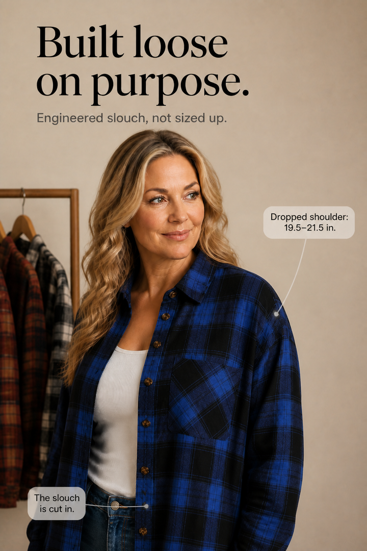 Overshirt & Co – Oversized Buffalo Plaid Flannel Shacket