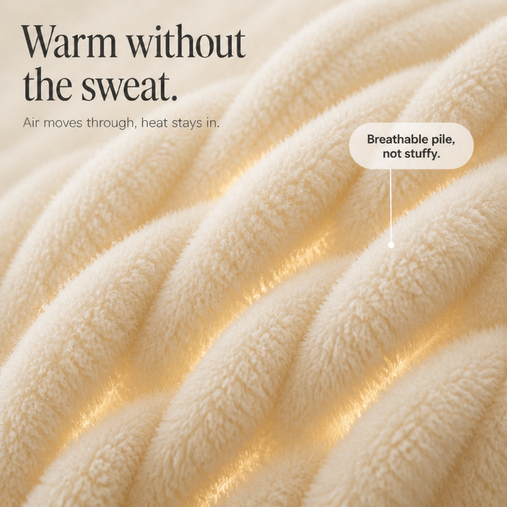 Cloudwarm – Textured Fleece-Look Hoodie And Pants Set