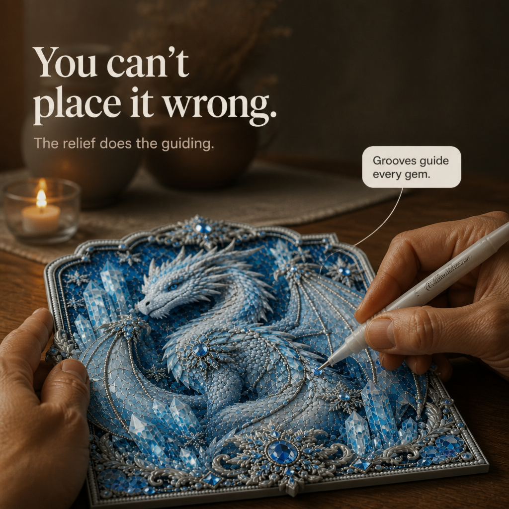 Dragonelle – 3D Crystal Dragon Diamond Art Kit
