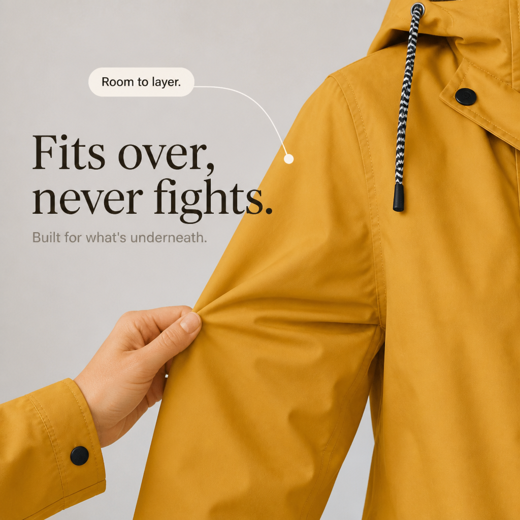 Windloft – Fleece-Lined Look Hooded Windproof Jacket