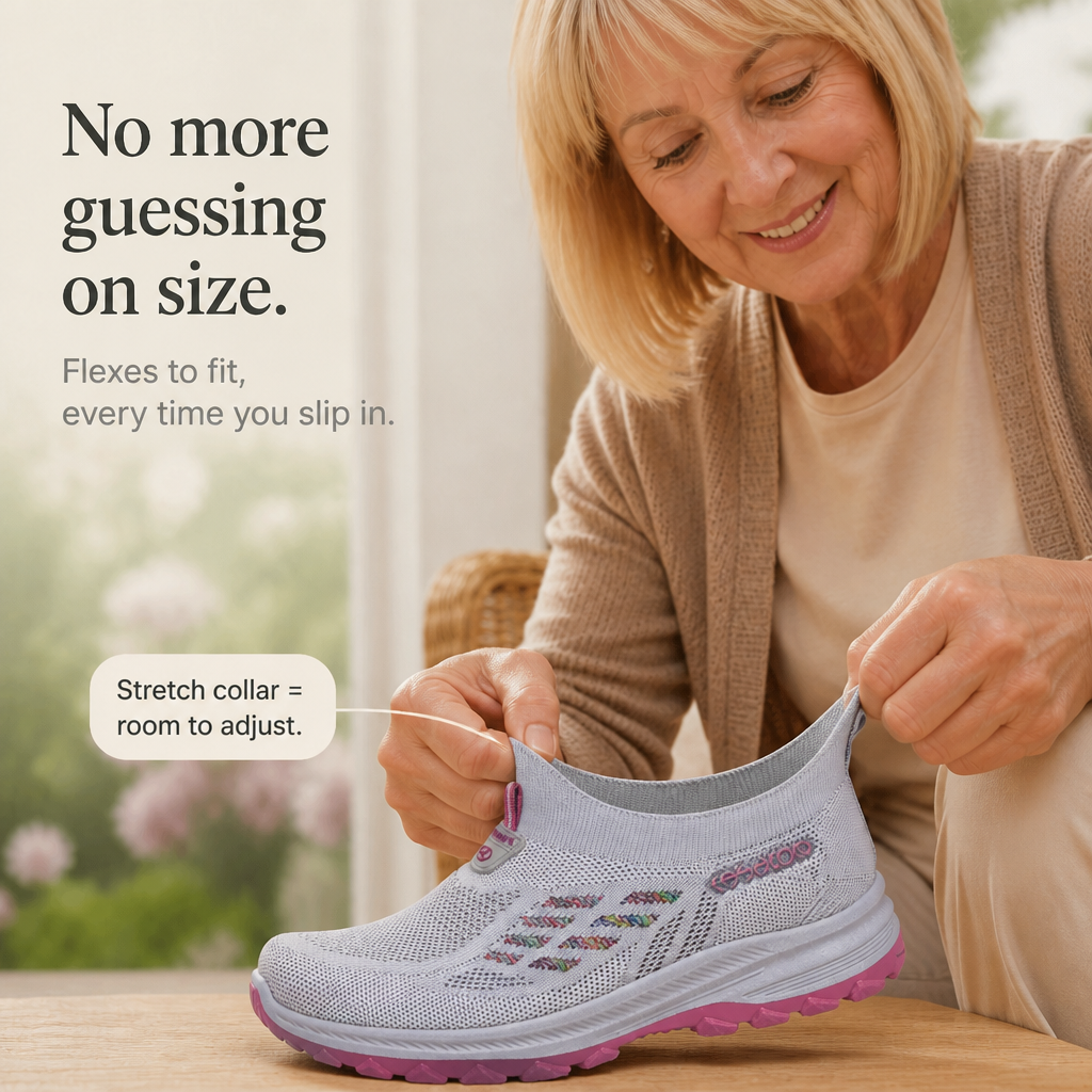 Flexwell – Stretch Knit Wide-Fit Slip-On Sneakers