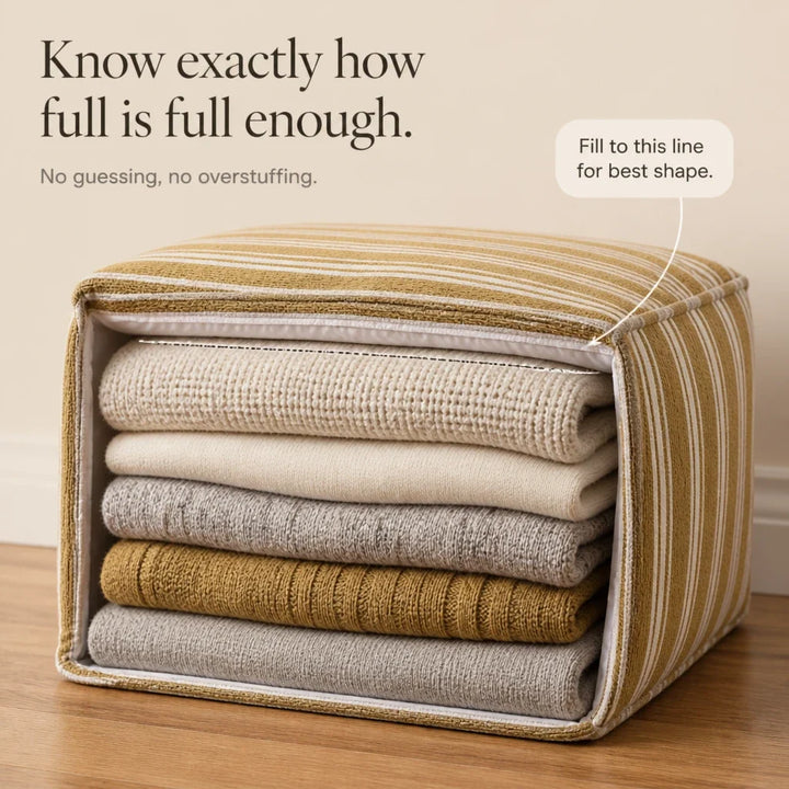 TidyNest – Fillable Storage Pouf Cover
