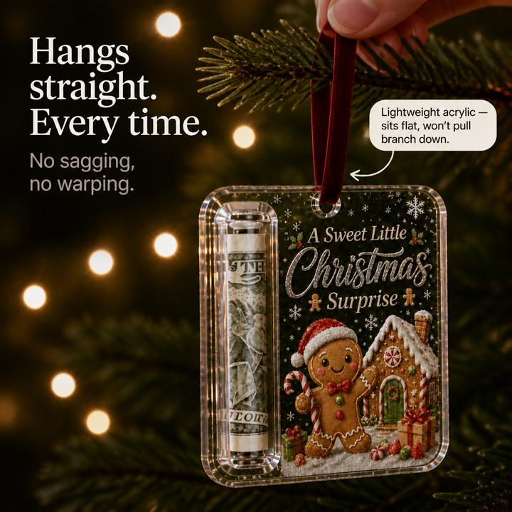 Giftwell – Clear Cash Reveal Christmas Ornament