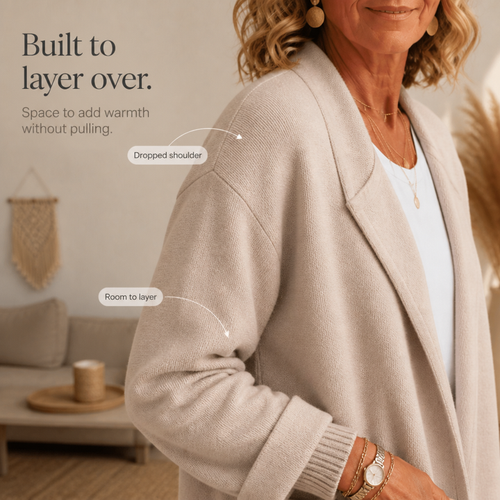 Wrapelle – Open-Front Longline Knit Cardigan Coat